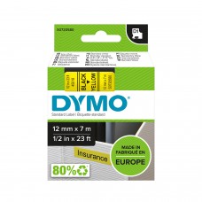 DYMO D1 Juostelė 12mm x7m / juodas ant geltonos (45018 / S0720580)