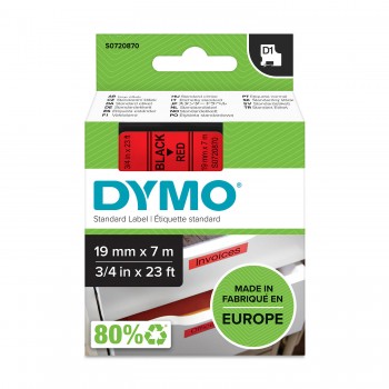 DYMO D1 Tape 19mm x7m / black on red (45807 / S0720870)