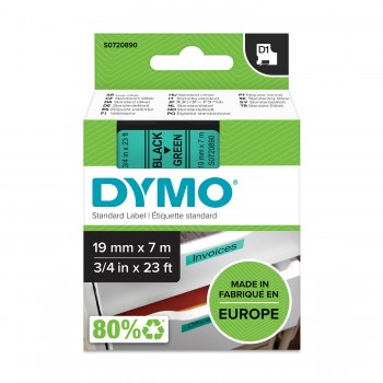 DYMO D1 Tape 19mm x7m / black on green (45809 / S0720890)