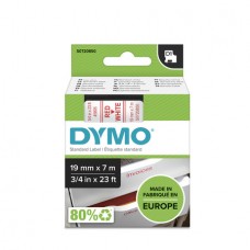 DYMO D1 Tape 19mm x 7m /red on white (45805 / S0720850)