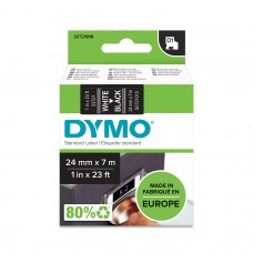 DYMO D1 Tape 24mm x7m / white on black (53721 / S0721010)