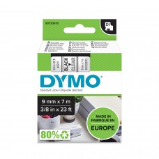 DYMO S0720670 D1 Juostelė 9mm x 7m (skaidri / juodas šifras)