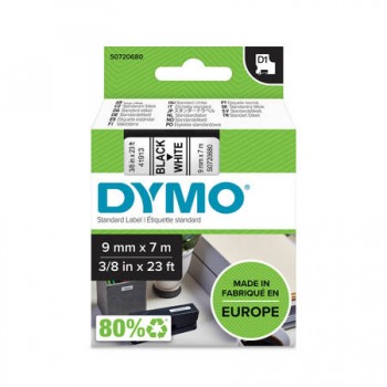 DYMO S0720680 D1 Juostelė 9mm x 7m (balta / juodas šifras) - 10 vnt. DYMO S0720680 D1 Juostelė 9mm x 7m (balta / juodas šifras) - 10 vnt.