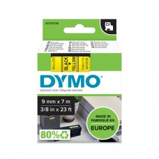 DYMO S0720730 D1 Juostelė 9mm x 7m (geltona / juodas šifras)