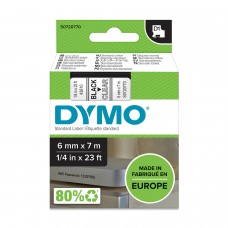 DYMO S0720770 D1 Juostelė 6mm x 7m (skaidri / juodas šifras)