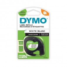 DYMO LetraTag Paper Tape 12mm x 4m / black on white (S0721500 / S0721510) - 10 pcs.