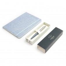 Parker Jotter XL Primrose Matte Blue kuulipliiats sinise A5 märkmikuga