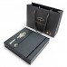 Parker Sonnet Premium Metal ir Black tušinuko rinkinys dėžutėje su dovanų maišeliu