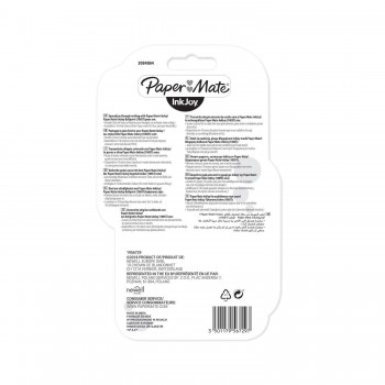 Paper Mate InkJoy 100ST lodīšu pildspalvas ar vāciņu 0.7MM Black 5sz - 1956729