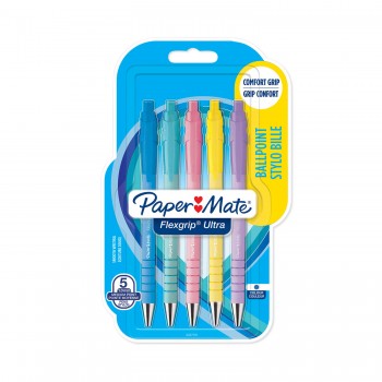 Tušinukas Paper Mate Flexgrip Ultra Pastel RT 1,0mm Mėlyna 5 vnt. - 2162277