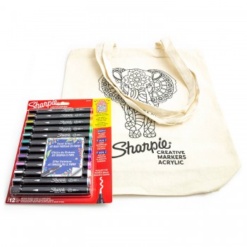 12 spalvų Sharpie Creative akrilo markerių rinkinys su maišeliu Elephant dažymui 12 spalvų Sharpie Creative akrilo markerių rinkinys su maišeliu Elephant dažymui