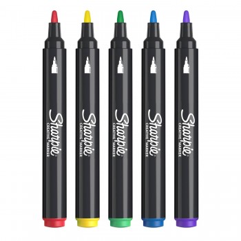 5 spalvų Sharpie akrilo markerių rinkinys su spalvinimo knygele 5 spalvų Sharpie akrilo markerių rinkinys su spalvinimo knygele