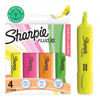 Markery Sharpie Fluo XL highlighter Blister Pack 4 st.