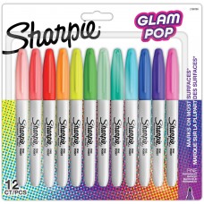 Permanentiniai žymekliai Sharpie Fine Glam Pop 12 spalvų - 2198780