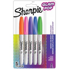 Sharpie Fine Glam Pop püsimarkerid 5 värvi - 2201774