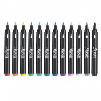 „Sharpie“ akriliniai žymekliai, 12 spalvų + priedai: knygų žymeklis, maišelis, raktų pakabukas „Sharpie“ akriliniai žymekliai, 12 spalvų + priedai: knygų žymeklis, maišelis, raktų pakabukas
