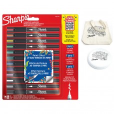 „Sharpie“ akriliniai žymekliai, pagrindinės spalvos, 12 vnt. + priedai: knygų žymeklis, maišelis, raktų pakabukas „Sharpie“ akriliniai žymekliai, pagrindinės spalvos, 12 vnt. + priedai: knygų žymeklis, maišelis, raktų pakabukas