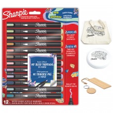 „Sharpie“ akriliniai žymekliai, žemės spalvų, 12 vnt. + priedai: knygų žymeklis, maišelis, raktų pakabukas „Sharpie“ akriliniai žymekliai, žemės spalvų, 12 vnt. + priedai: knygų žymeklis, maišelis, raktų pakabukas
