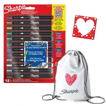 Sharpie Creative akrilo žymekliai, 12 spalvų, 2201070 / Magnetas / Tapybos krepšys / Valentino diena