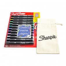 Sharpie kūrybingų akrilo žymeklių rinkinys 12 spalvų su dažymo maišeliu