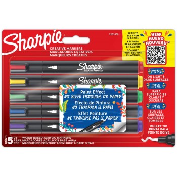 "Sharpie" kūrybinių akrilinių žymeklių rinkinys, 5 spalvos - 2201069