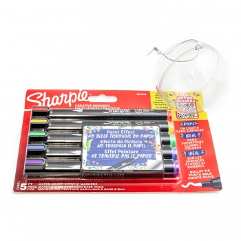 Sharpie loominguline akrüülmarkeri komplekt 5 värvi koos värvimulliga