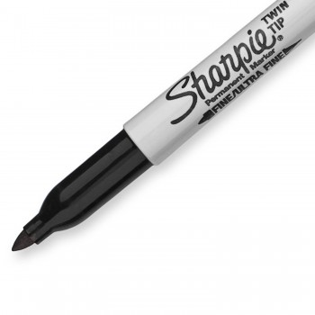 "Sharpie Twin Tip" juodos spalvos žymeklis - S0811100