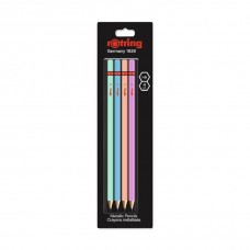 "Rotring Core" pieštukų rinkinys rožinės, žalios, mėlynos, alyvinės HB spalvos 4 vnt. - 2094214