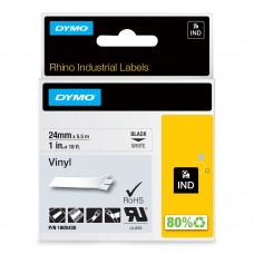 DYMO Rhino Vinilinė Juostelė 24mm x 5.5m / juodas ant baltos (1805430)