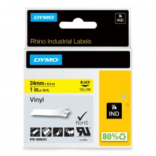 DYMO Rhino Vinilinė Juostelė 24mm x 5.5m / juodas ant geltonos (1805431)