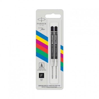 Parker Black F pen refills | 2 pcs. - 2166541