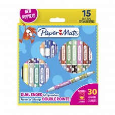 Pisaki flamastry dwukolorowe Paper Mate Dual 15 szt. - 2180804