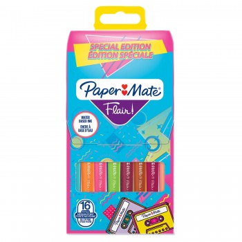 Flamastry Paper Mate Flair Retro Mix | końcówka medium (0,7 mm) | 16 sztuk - 2180625