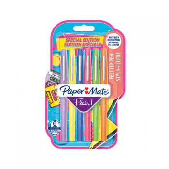 Flomasteriai Papermate Flair Retro Mix | galiukas medium (0,7 mm) | 6 vnt. - 2180626