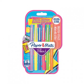 Flomasteriai Papermate Flair Retro Mix | galiukas medium (0,7 mm) | 6 vnt. - 2180626