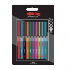 "Rotring Linner" plonųjų rašiklių rinkinys 0,4 mm, 10 spalvų - 2166220