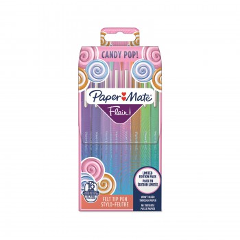 Tušinukų rinkinys  piešimui PaperMate Flair Candy Pop Etui 16 Vnt. - 2061395