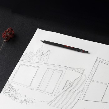 ROtring 600 dāvanu komplekts ar mīkstu futrāli un piezīmju grāmatu | Automātiskais zīmulis | Melna - 2224710