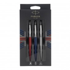 Parker Jotter Kensington Red Ct ir Jotter Royal Blue Ct gelinio rašiklio ir nerūdijančio plieno automatinių pieštukų rinkinys - 2032740