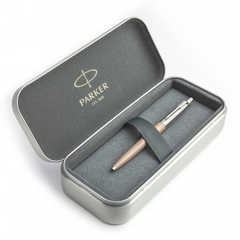 Parker Jotter Originals Beige rašiklių dovanų rinkinys metalinėje dėžutėje