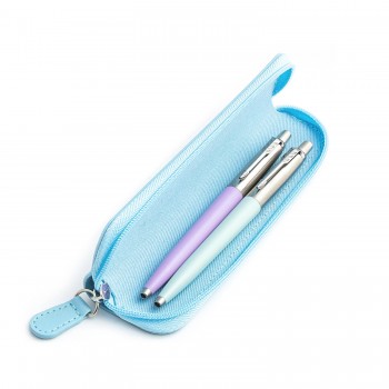 Parker Jotter Originals Lilac un Pastel Blue Lodīšu pildspalvu dāvanu komplekts ar zilu korpusu