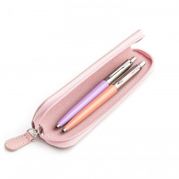 Parker Jotter Originals Lilac ir Powder Pink dovanų rinkinys su rožiniu dėklu