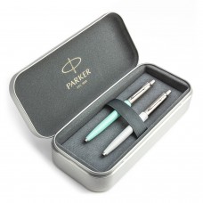Parker Jotter Originals Mint un Pearl Lodīšu pildspalvu dāvanu komplekts ar metāla korpusu