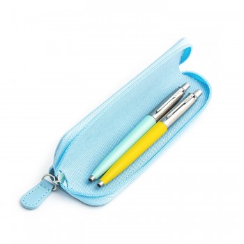 Parker Jotter Originals Mint un Yellow Lodīšu pildspalvu dāvanu komplekts ar zilu korpusu