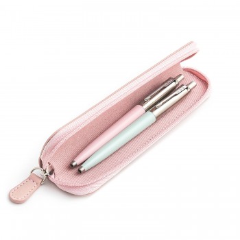 Parker Jotter Originals Pink un Pastel Blue Lodīšu pildspalvu dāvanu komplekts ar rozā futrālīti