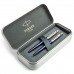 Parker Jotter Royal Blue CT lodīšu pildspalvu un zīmuļu komplekts metāla kastītē