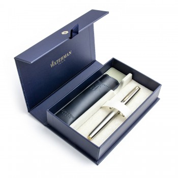Waterman Hémisphère Steel GT Plunksnakotis ir dėklas dovanų dėžutėje