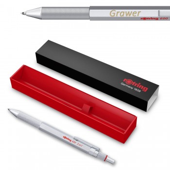 3 in 1 Rotring MULTIPEN rašiklis ir pieštukas 600 sidabrinės spalvos - 2164109