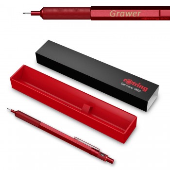 Rotring automatinis pieštukas 600 0,7 Raudonas su graviravimu