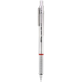 Mechaninis pieštukas „Rapid Pro“ – „Rotring“ – 0,5 mm, sidabrinis 1904255 su graviravimu Mechaninis pieštukas „Rapid Pro“ – „Rotring“ – 0,5 mm, sidabrinis 1904255 su graviravimu